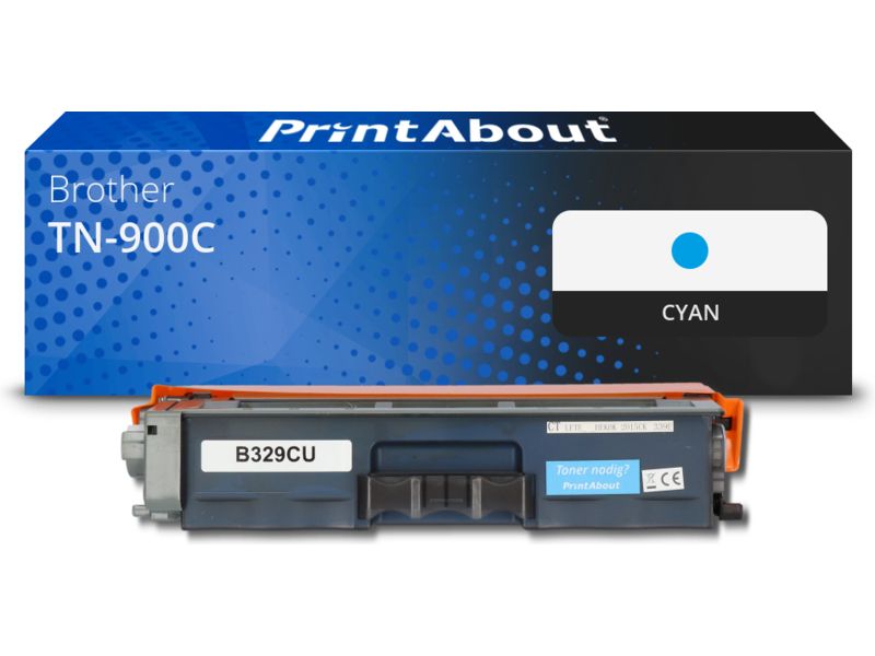 Toner hermano compatible TN-900C - Cian por PrintAbout (Capacidad: 6500 páginas)