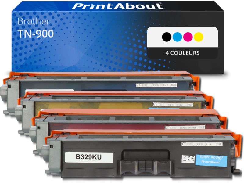 Toner compatible Brother TN-900 - 4 colores - Multipack