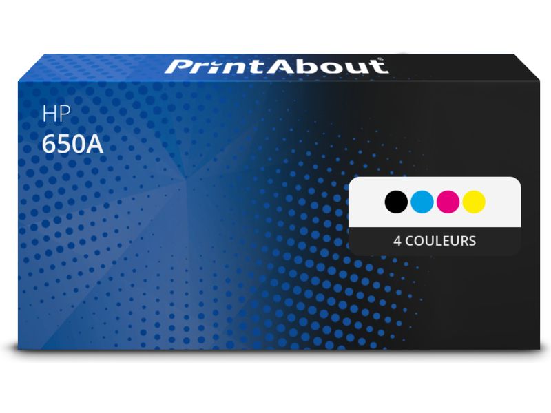 PrintAbout HP 650A (CE270A) Compatible Toner - 4-Color Multipack