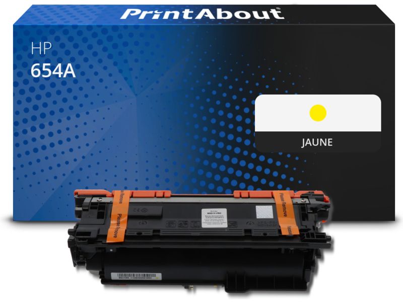 Toner jaune compatible HP 654A (CF332A) PrintAbout
