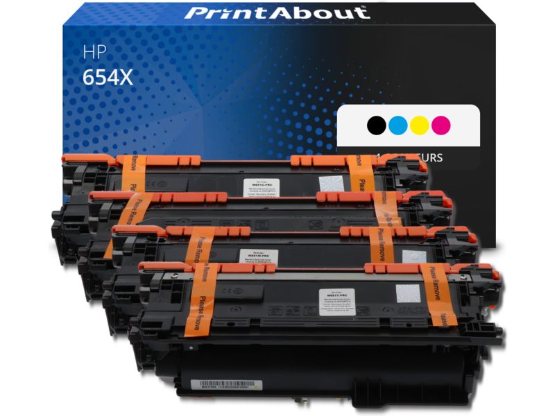 Toner compatible HP 654X (CF330X) - 4 colores - Alta capacidad - Multipack