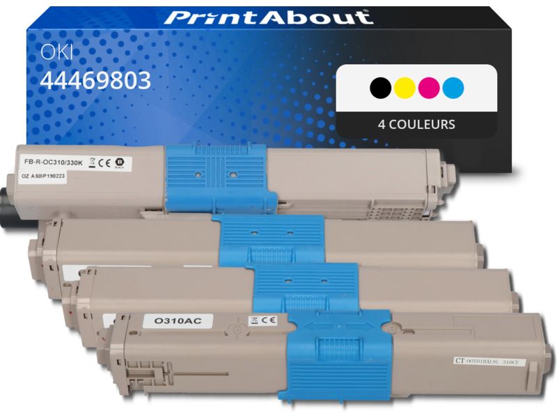 PrintAbout OKI Compatible Toner - 4 Colors - Multipack (44469803)