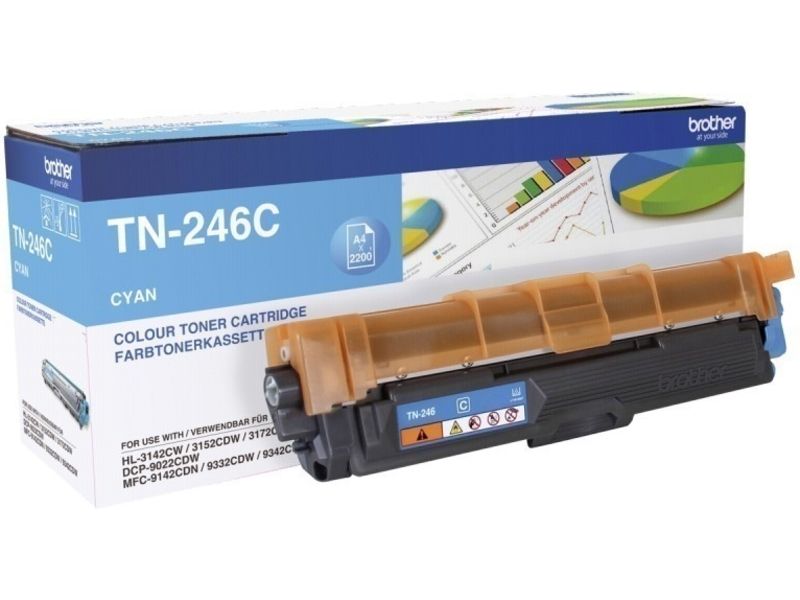 Cartouche toner Brother TN-246C cyan haute capacité