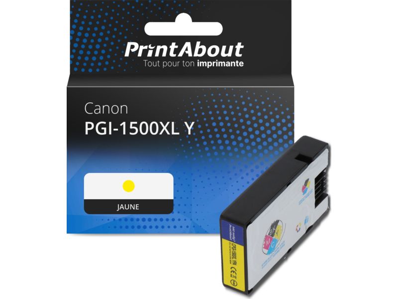 Canon PGI-1500XL Y Yellow Ink Cartridge - High Capacity