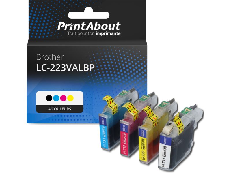Cartucho compatible Brother LC-223VALBP - 4 colores - Multipack