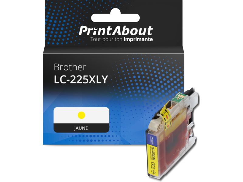 Brother LC-225XLY Compatible Cartridge - Yellow - High Capacity