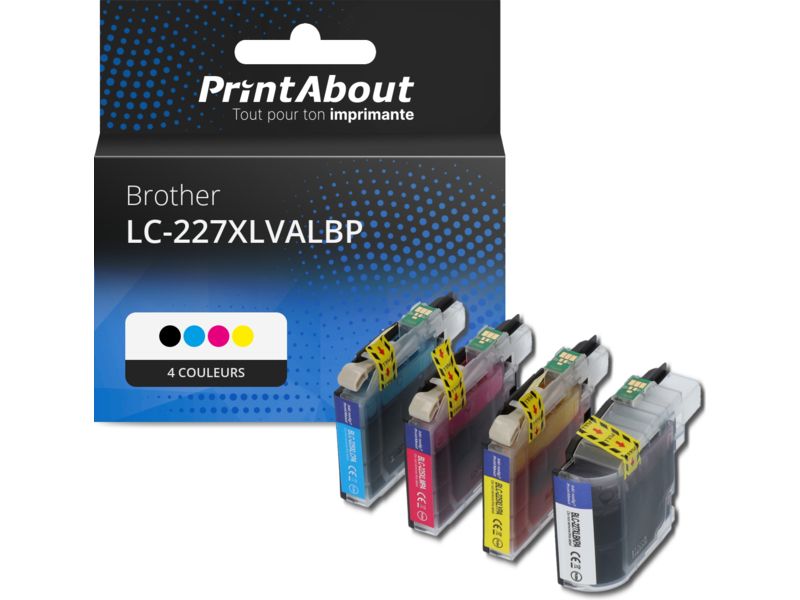 Brother LC-227XLVALBP 4-Color Compatible Cartridge - High Capacity - Multipack by PrintAbout