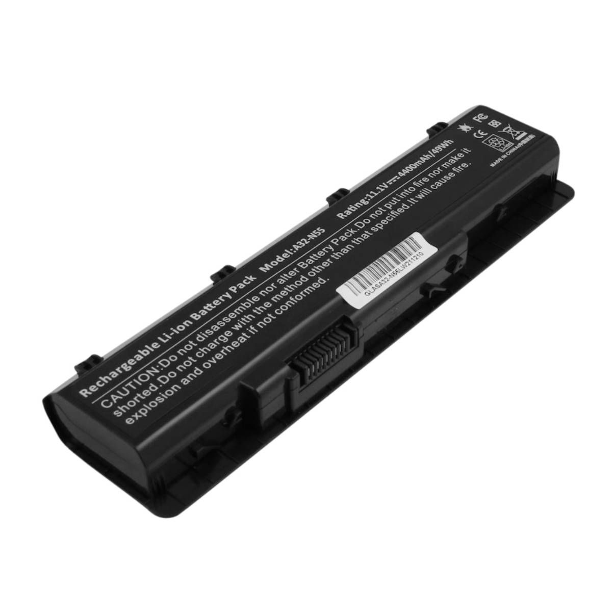 Batería de repuesto Avizar para ordenador portátil Asus A32-N55, 11,1V 4400mAh Li-ión Negro