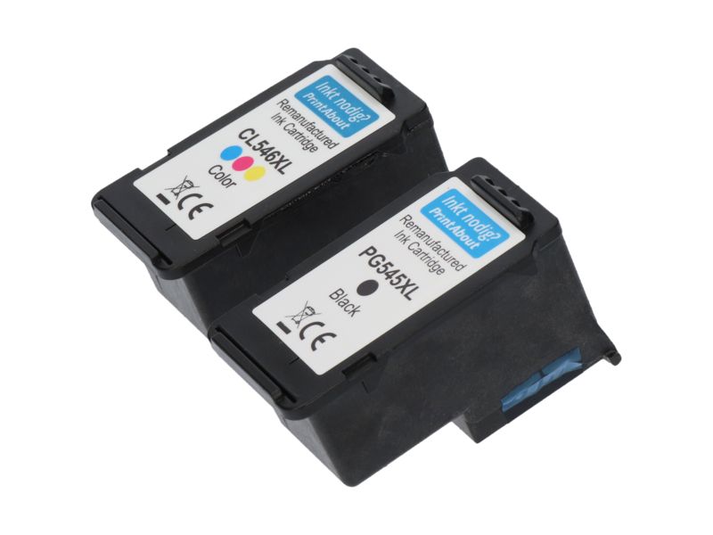 Cartouche d'encre compatible Canon PG-545XL / CL-546XL - Noir + 3 couleurs - Grande capacité - Multipack