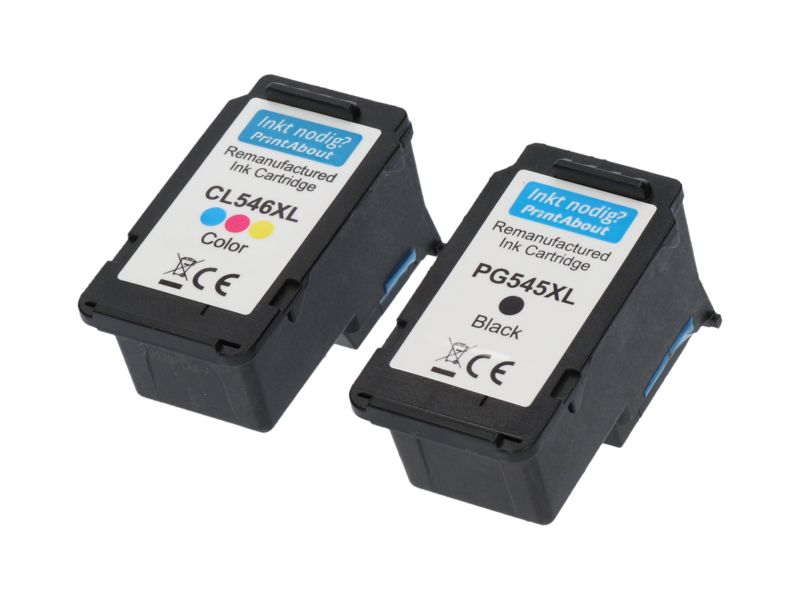 Cartouche d'encre compatible Canon PG-545XL / CL-546XL - Noir + 3 couleurs - Grande capacité - Multipack
