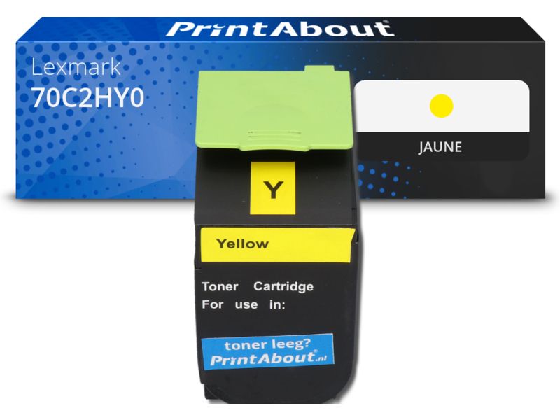 PrintAbout Compatible Lexmark Toner 70C2HY0 (702HY) - Yellow - High Capacity