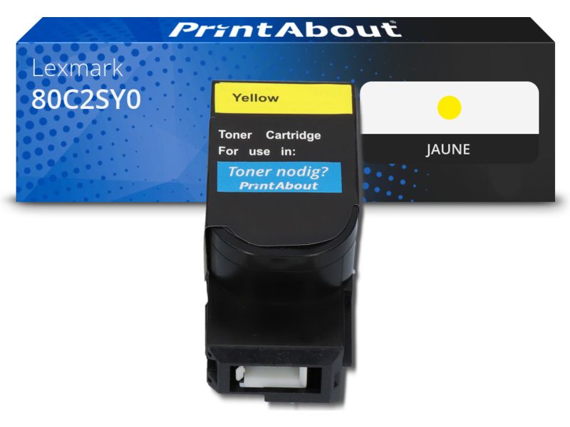 Toner compatible Lexmark 80C2SY0 (802S) - Amarillo por PrintAbout