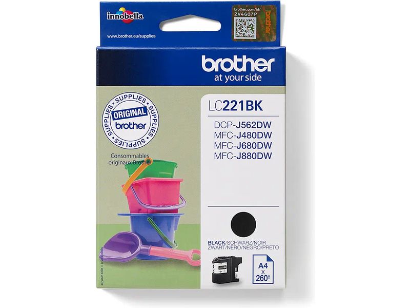 Brother LC-221BK Ink Cartridge - Black - 7.1ml