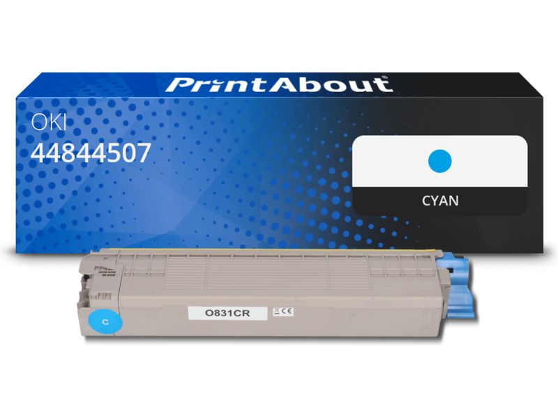 Toner compatible PrintAbout - Cian (44844507, 11.000 páginas)