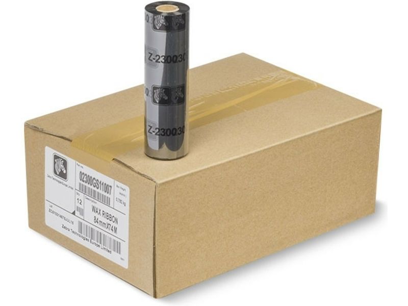 Zebra Label - Black - (Wax Ribbon) - Size/Capacity