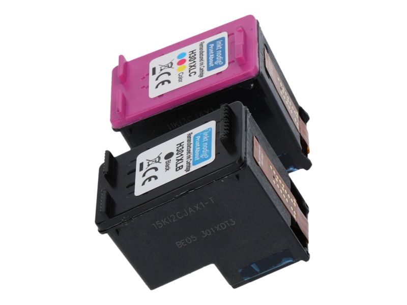 PrintAbout HP 301 Compatible Cartridge - Black + 3 Colors - High Capacity - Multipack (N9J72AE)