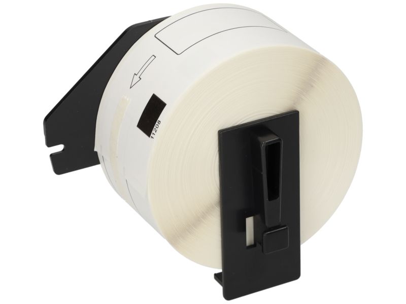 Etiqueta compatible Brother DK-11208 - 38 mm x 90 mm - Negro sobre blanco