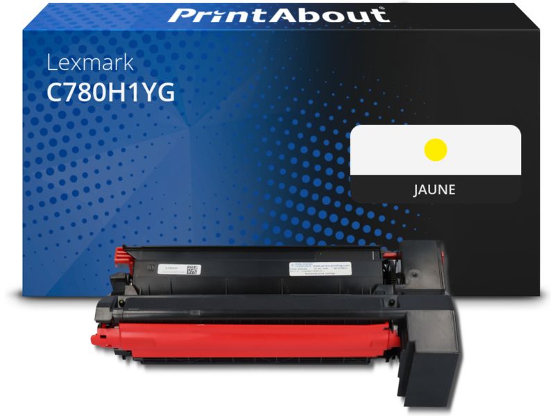 Toner compatible Lexmark C780H1YG - Amarillo - Alta capacidad