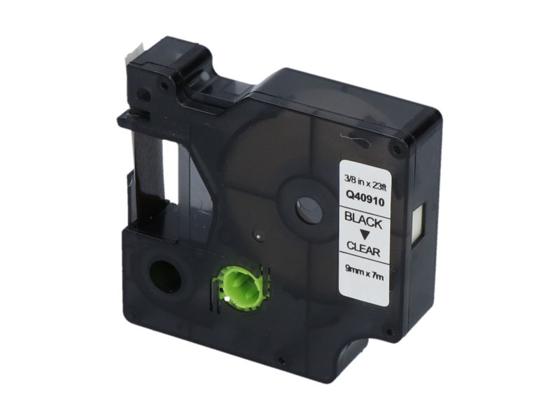 Tinta compatible Dymo PrintAbout (S0720670) - 9 mm - Negro sobre transparente