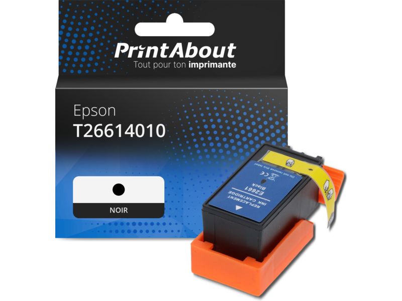 Cartouche d'encre compatible Epson T26614010 - Noir - Grande capacité