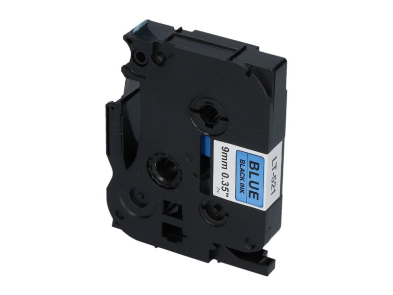 Brother TZe-521 Tape - 9mm - Black on Blue