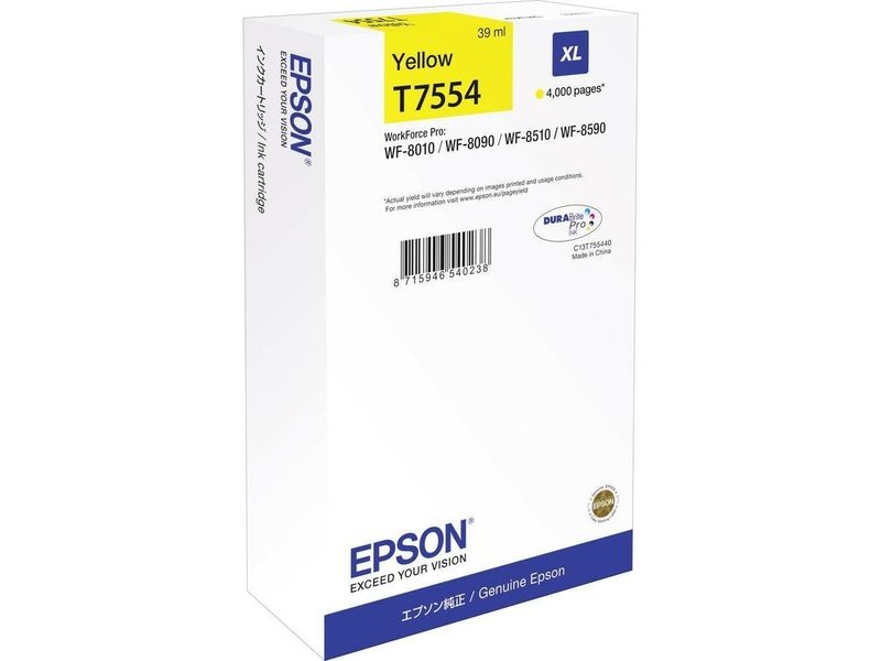 Cartucho de tinta amarilla Epson T7554 (C13T755440)