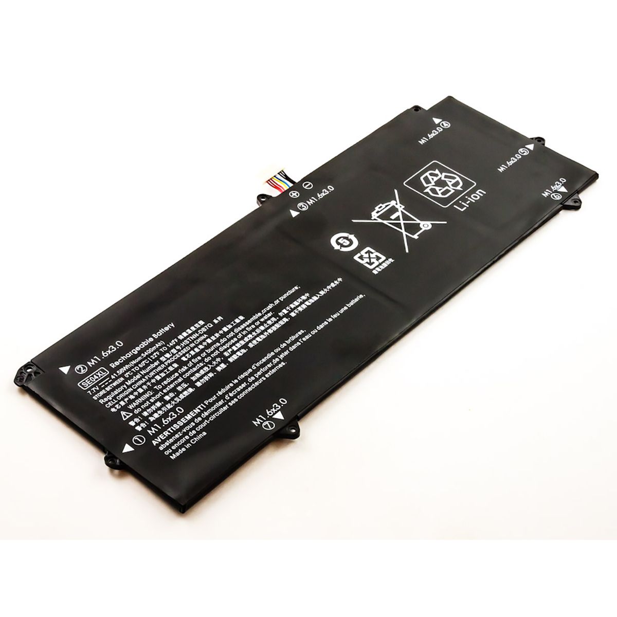 Avizar HP Pro x2 612 G2 Lithium-Ion Battery (7.7V, 5400mAh, 41.58Wh) - Black