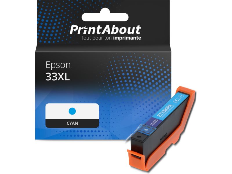 Cartucho compatible Epson 33XL (C13T33624012) - Cian - Alta capacidad