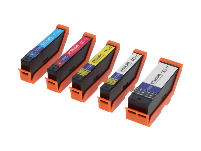 Epson 33XL Compatible Cartridge (C13T33574012) - 5 Colors - High Capacity - Multipack by PrintAbout