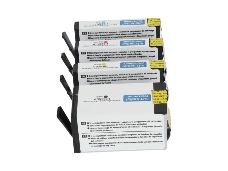 Cartouche compatible HP 934/935XL (X4E14AE) - 4 couleurs - Grande capacité - Multipack