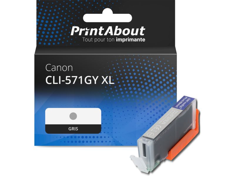Tinta compatible Canon CLI-571GY XL - Gris - Gran capacidad