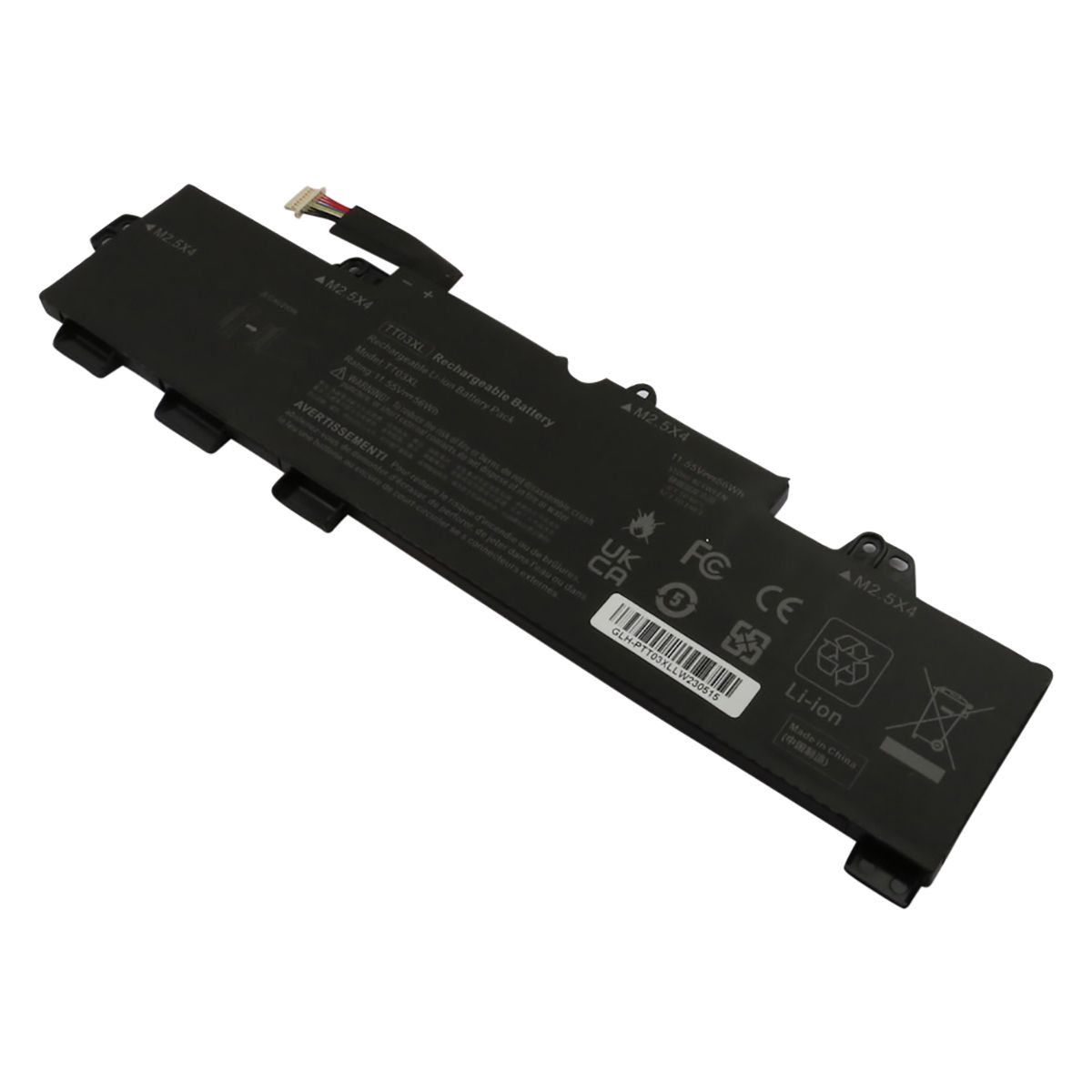 Avizar Li-Polymer Battery for HP EliteBook 850 G5, 11.55V 4850mAh 56Wh Black
