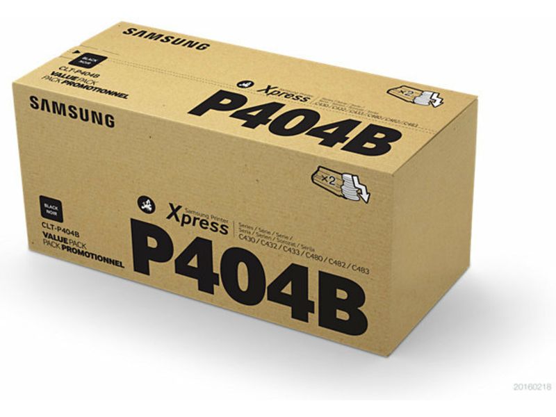 Cartouche de toner Samsung CLT-P404B (SU364A) Noir - Multipack 2 pièces