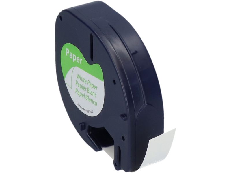 Ruban compatible Dymo 91200 (S0721510) - 12 mm - Noir sur blanc