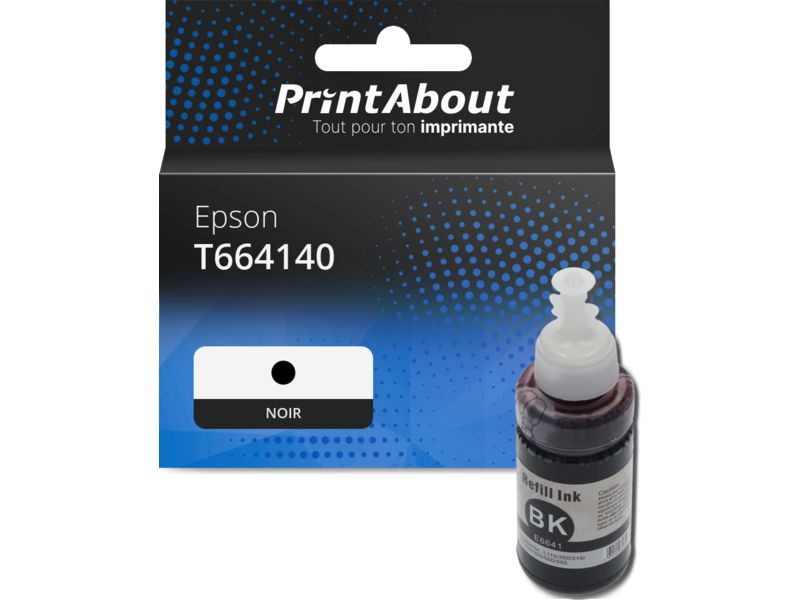 Cartouche d'encre compatible Epson PrintAbout - Noir (70 ml)