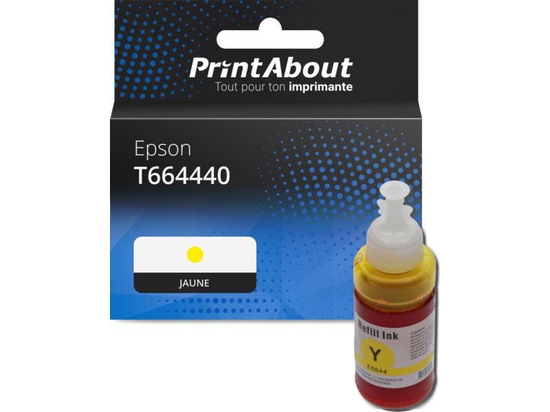 Cartouche d'encre compatible Epson T664440 - Jaune