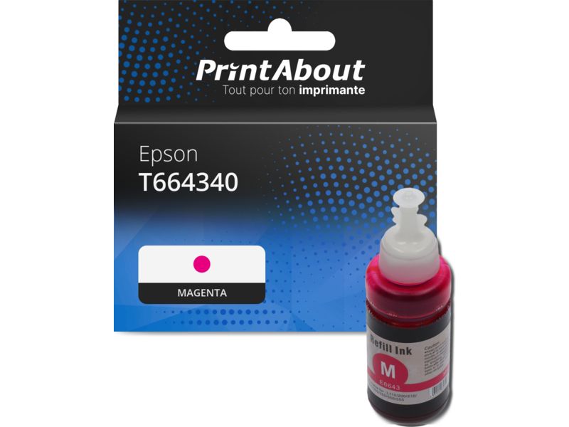 Cartouche d'encre compatible Epson T664340 - Magentă