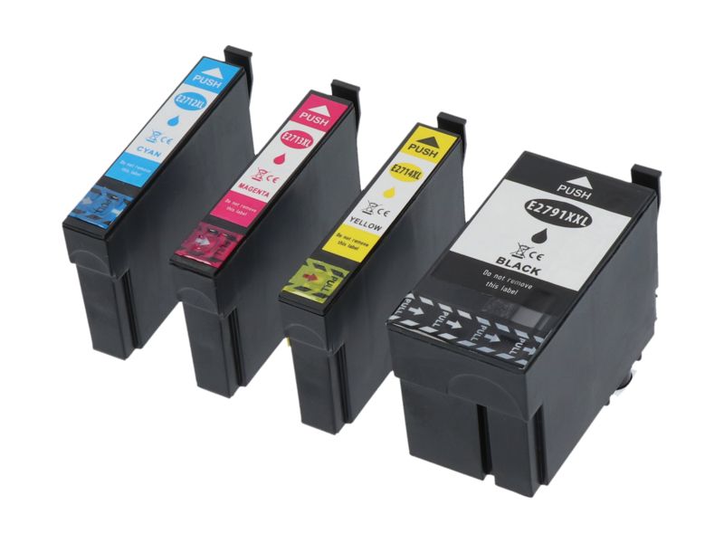 Cartouche compatible Epson 27XXL - 4 couleurs - Grande capacité - Multipack