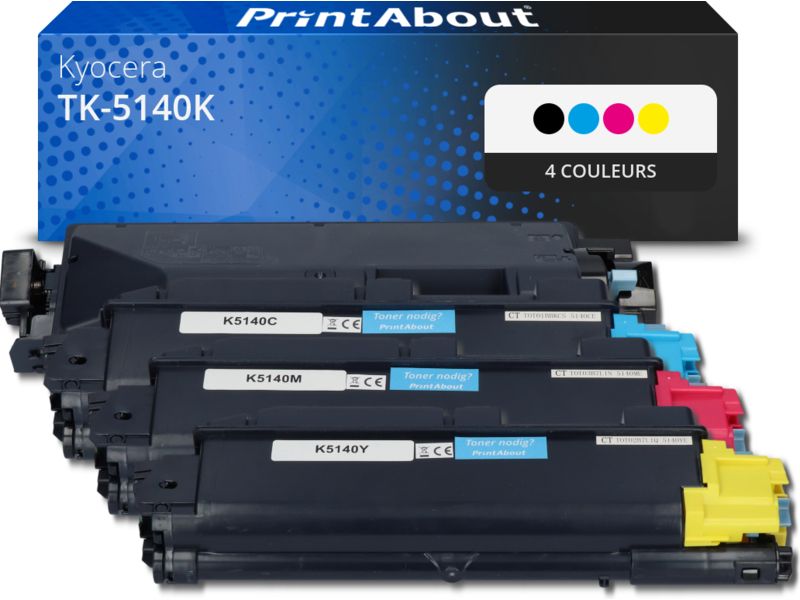 PrintAbout Kyocera TK-5140K Compatible Toner - 4 Colors - Multipack