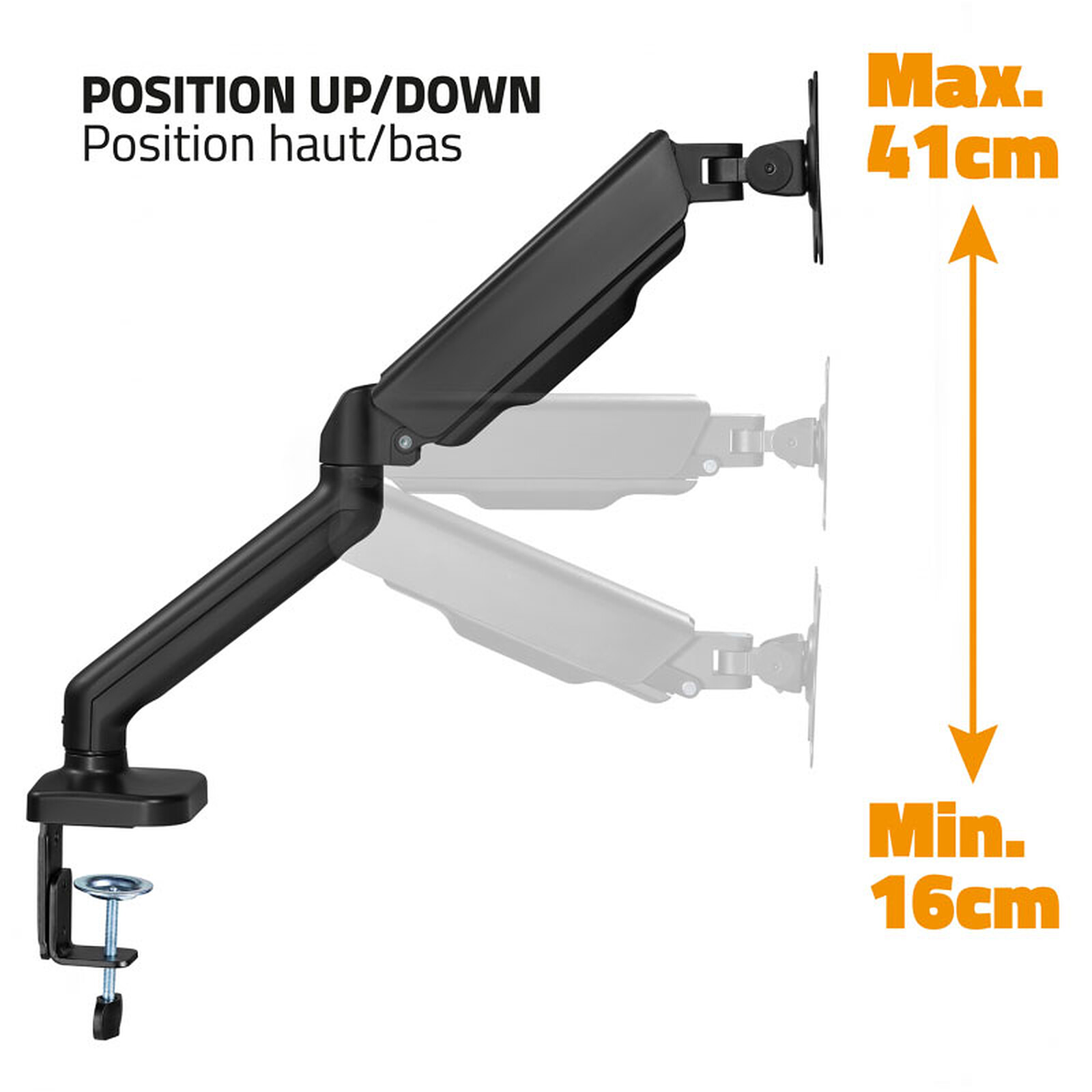 Advance ADV-ARM1M MecaMounts Single - Articulated support 1 screen