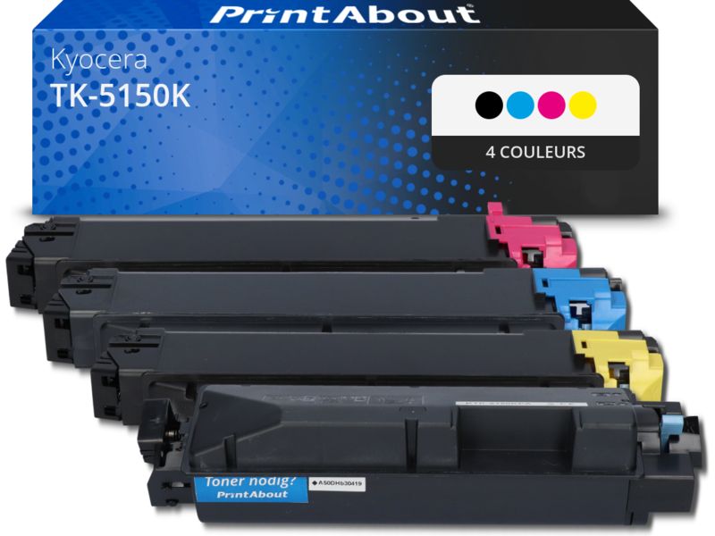 PrintAbout Kyocera TK-5150K 4-Color Toner Multipack