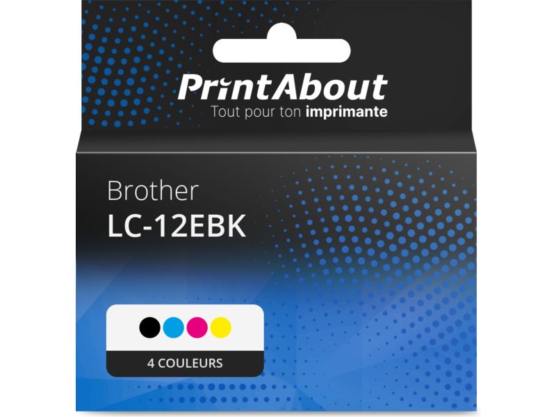 Cartucho compatible Brother LC-12EBK - 4 colores - Multipack
