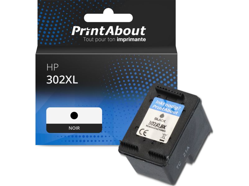 Cartouche PrintAbout compatible HP 302XL - Noir - Grande capacité