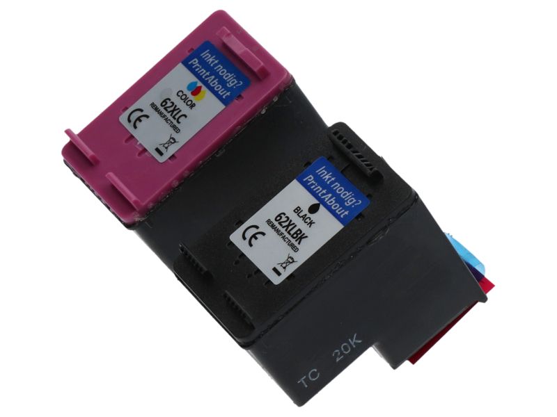 Cartucho compatible HP 62XL (N9J71AE) - Negro + 3 colores - Pack de varios