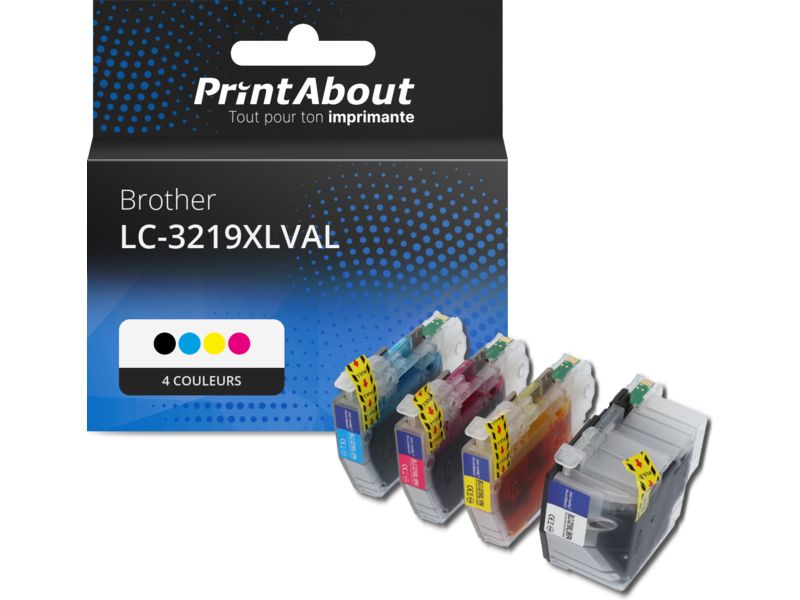 Cartucho compatible Brother LC-3219XLVAL - 4 colores - Alta capacidad - Multipack por PrintAbout