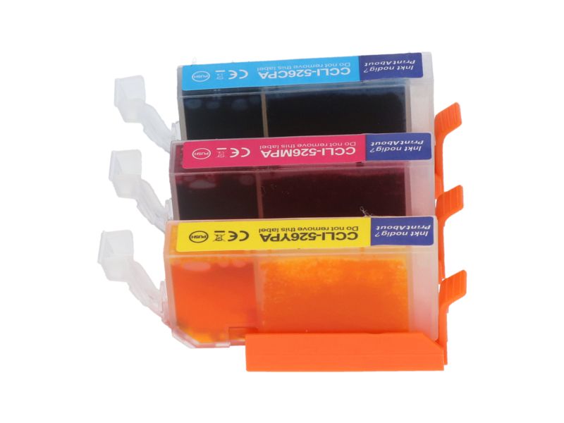 Cartouche d'encre PrintAbout compatible Canon CLI-526C/M/Y - 3 couleurs - Multipack