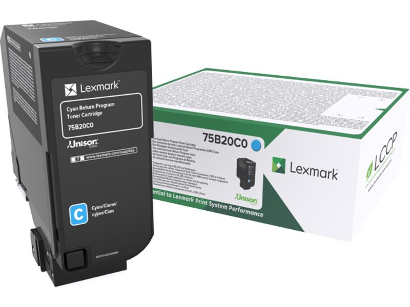 Toner Lexmark 75B20C0 ciano