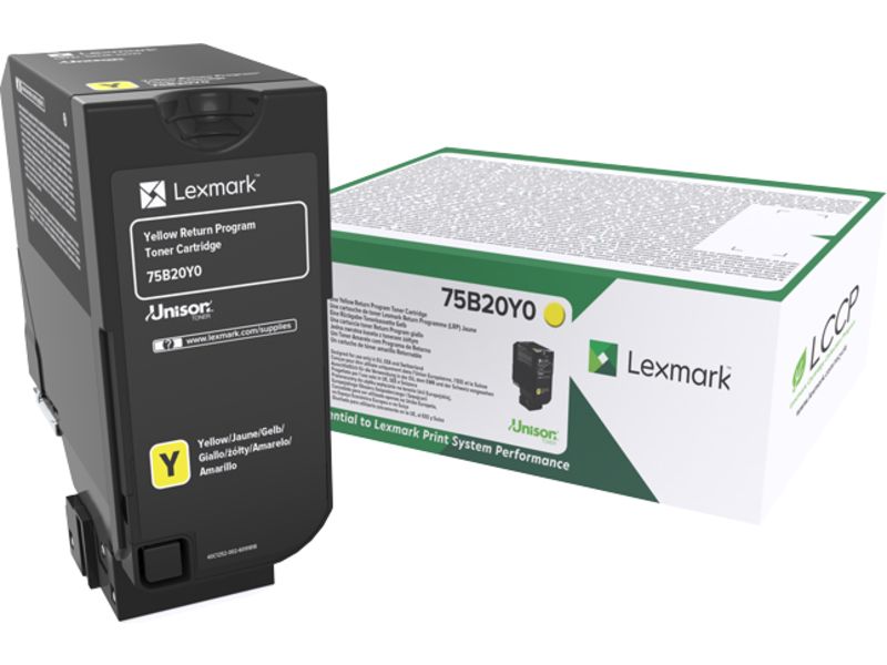 Cartouche de toner Lexmark 75B20Y0 Jaune
