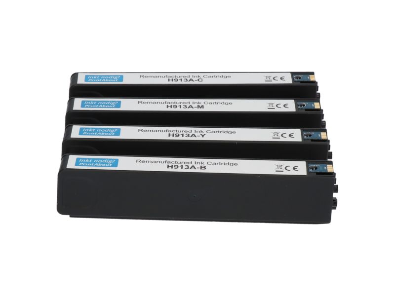 Multipack de cartuchos de tinta compatibles con HP 913A (L0R95AE) - 4 colores