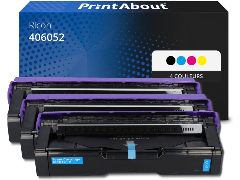Toner compatible Ricoh 406052 (406094) - 4 couleurs - Multipack